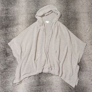 Sunday Citizen Nube Hooded Poncho Taupe One Size